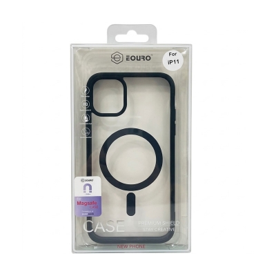 Picture of for iPhone 11 Magsafe case Charger supported Slim Clear transparent Silicone Back Cover cases -Black