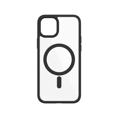 Picture of for iPhone 11 Pro Pro max Magsafe case Charger supported Slim Clear transparent Silicone Back Cover cases -Black