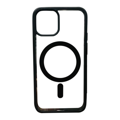 Picture of for iPhone 11 Pro Magsafe case Charger supported Slim Clear transparent Silicone Back Cover case - Phone Back Cover -Black