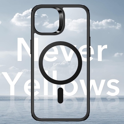 Picture of for iPhone 11 Pro Magsafe case Charger supported Slim Clear transparent Silicone Back Cover case - Phone Back Cover -Black