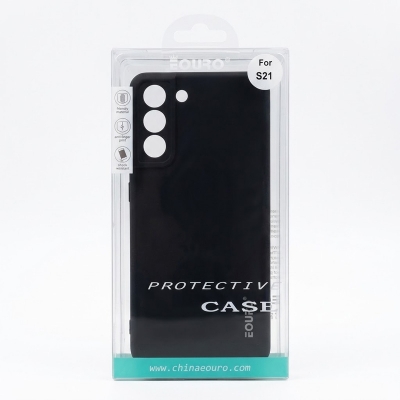 Picture of Premium Quality Samsung Galaxy এস 21 প্রিমিয়াম Soft Sandstone Slim Matte Coverের জন্য ইউরো ইউরো ব্র্যান্ড ফোন-Black