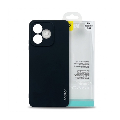 Picture of For Realme C51 Premium Case Soft Sandstone Slim Matte Cover Eouro Brand -Black