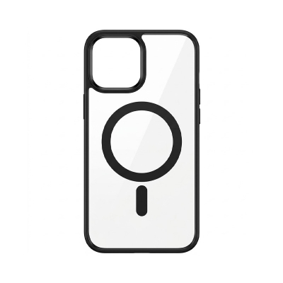 Picture of for iPhone 15 Pro Max Magsafe case Charger supported Slim Clear transparent Silicone Back Cover case -Black