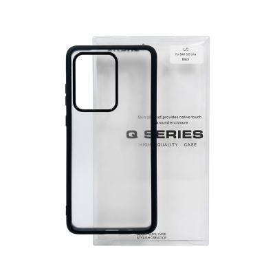 Picture of For Samsung Galaxy S20 Ultra Luxury Premium Quality Antibacterial Q-Series Clear Case iphone transparent Back Case Cover -Black