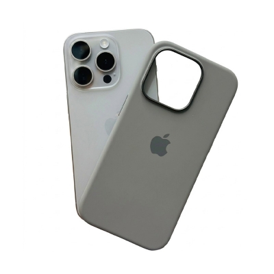 Picture of For iPhone 15 Pro Max official ic magsafe Silicon case-Grey
