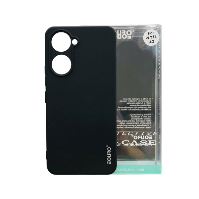 Picture of For Vivo Y18 Premium Case Soft Sandstone Slim Matte Cover Eouro Brand - Phone -Black