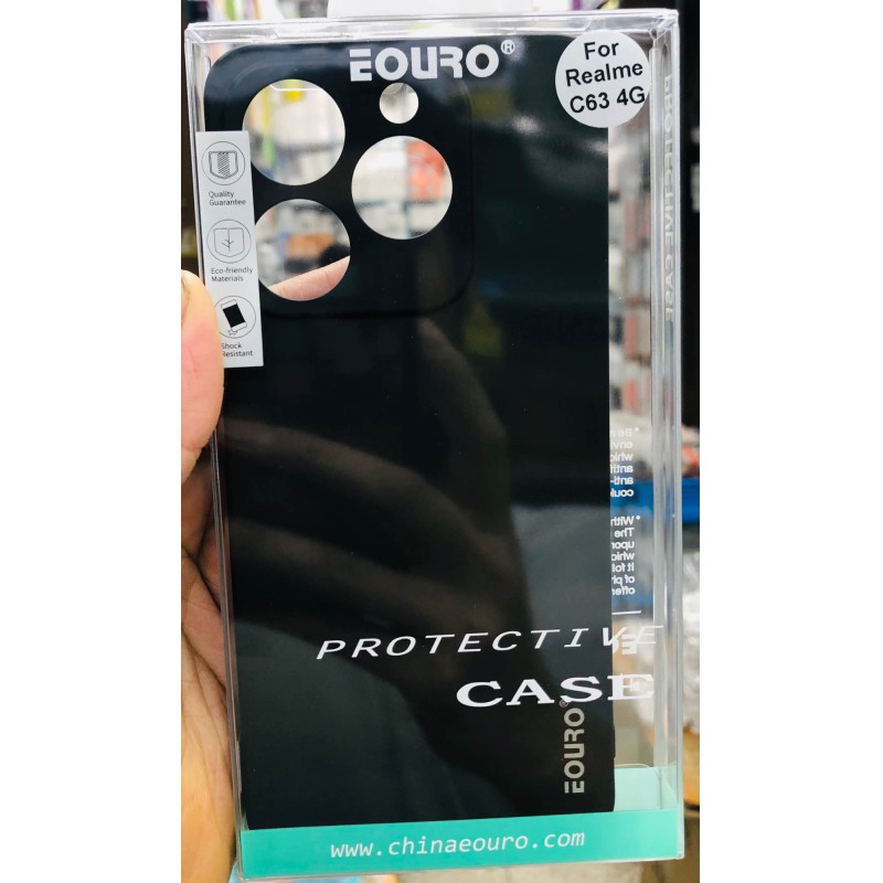 Picture of For Realme C63 Premium Case Soft Sandstone Slim Matte Cover Eouro Brand - Phone -Black