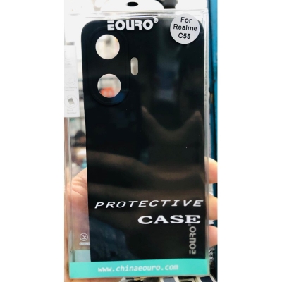 Picture of For Realme C55 Premium Case Soft Sandstone Slim Matte Cover Eouro Brand - Phone -Black