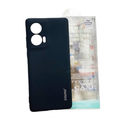 Picture of Motorola Edge 50 Fusion Premium Case Soft Sandstone Slim Matte Cover Eouro Brand - Phone -Black