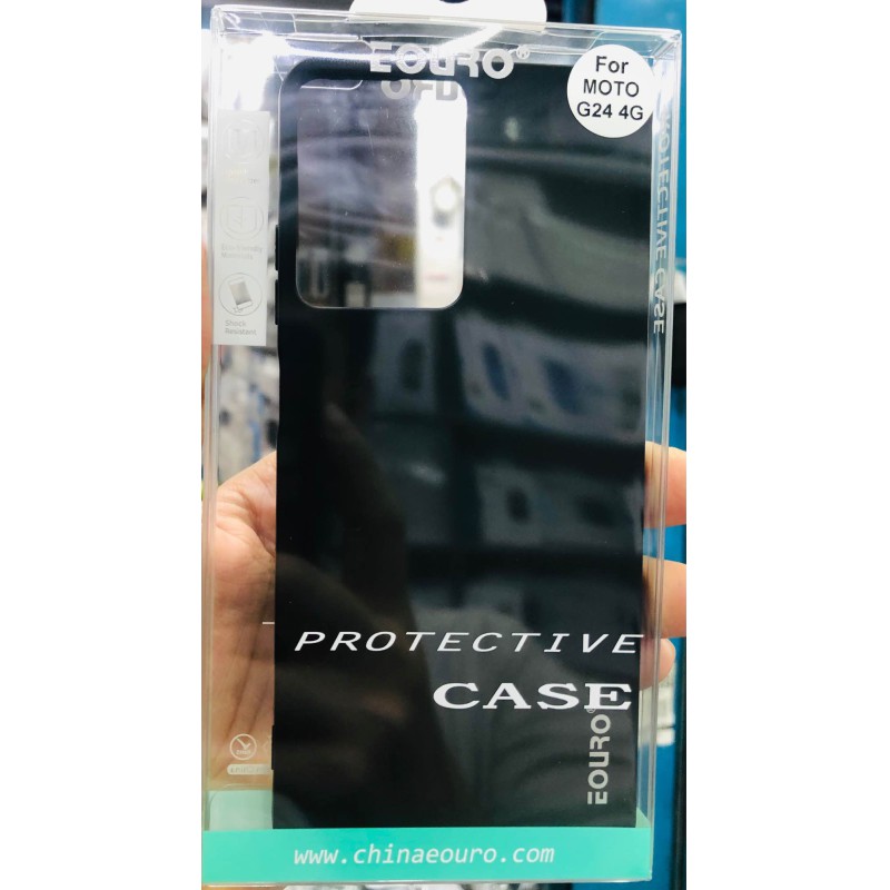 Picture of Premium Quality Shockproof Protective Back Cover Case For Motorola G24-Black
