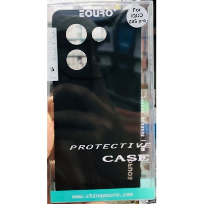 Picture of iQOO Z9s Pro Premium Case Soft Sandstone Slim Matte Cover Eouro Brand - Phone Case -Black