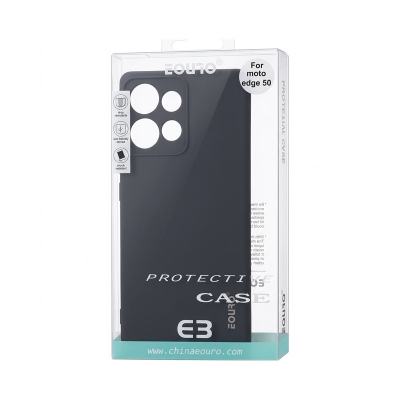 Picture of Motorola Edge 50 Premium Case Soft Sandstone Slim Matte Cover Eouro Brand - Phone Case -Black