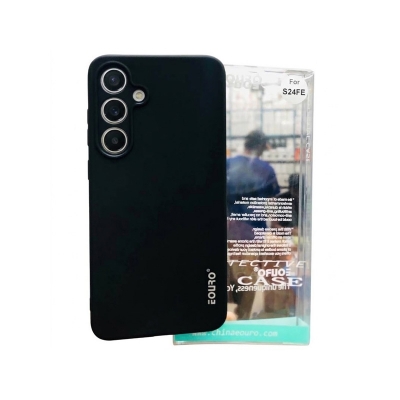 Picture of Samsung Galaxy S24 FE Premium Case Soft Sandstone Slim Matte Cover Eouro Brand - Phone Case -Black