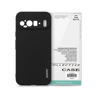 Picture of Google Pixel 9 Pro XL Premium Case Soft Sandstone Slim Matte Cover Eouro Brand - Phone Case -Black