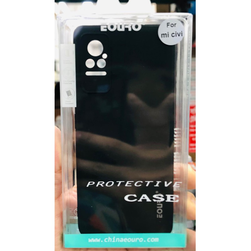 Picture of For Xiaomi Civi Premium Case Soft Sandstone Slim Matte Cover Eouro - Phone -Black