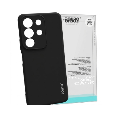 Picture of For Vivo iQOO Z10x Premium Case Soft Sandstone Slim Matte Cover Eouro - Phone -Black