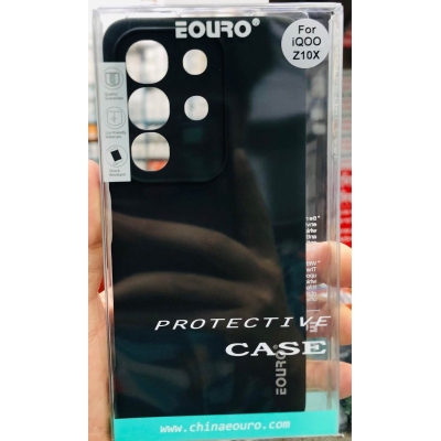 Picture of For Vivo iQOO Z10x Premium Case Soft Sandstone Slim Matte Cover Eouro - Phone -Black