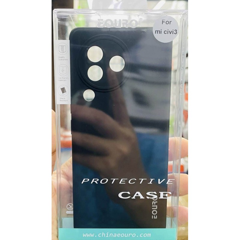 Picture of For Xiaomi Civi 3 Premium Case Soft Sandstone Slim Matte Cover Eouro - Phone -Black