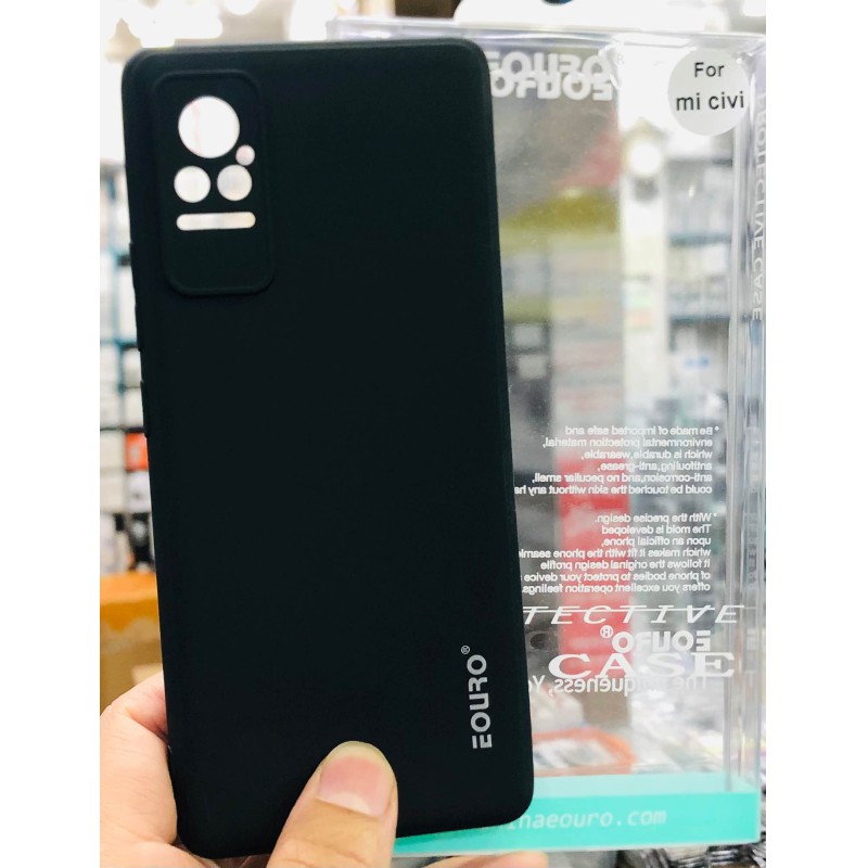Picture of Xiaomi Civi Premium Case Soft Sandstone Slim Matte Cover Eouro - Phone -Black