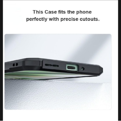 Picture of For Vivo V60 Edge-Reinforced Shockproof Cushion Back Clear Hybrid Transparent Hard Cover Casing -Black