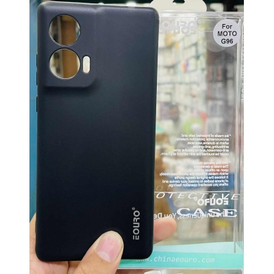 Picture of Motorola G96 Luxury Shockproof Camera Protective Liquid Soft Case Back Cover -Black