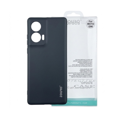 Picture of For Motorola G96 Premium Case Soft Sandstone Slim Matte Cover Eouro Brand - Phone Case -Black