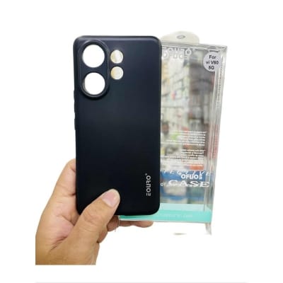 Picture of Vivo V60 Luxury Shockproof Camera Protective Liquid Soft Case Back Cover -Black
