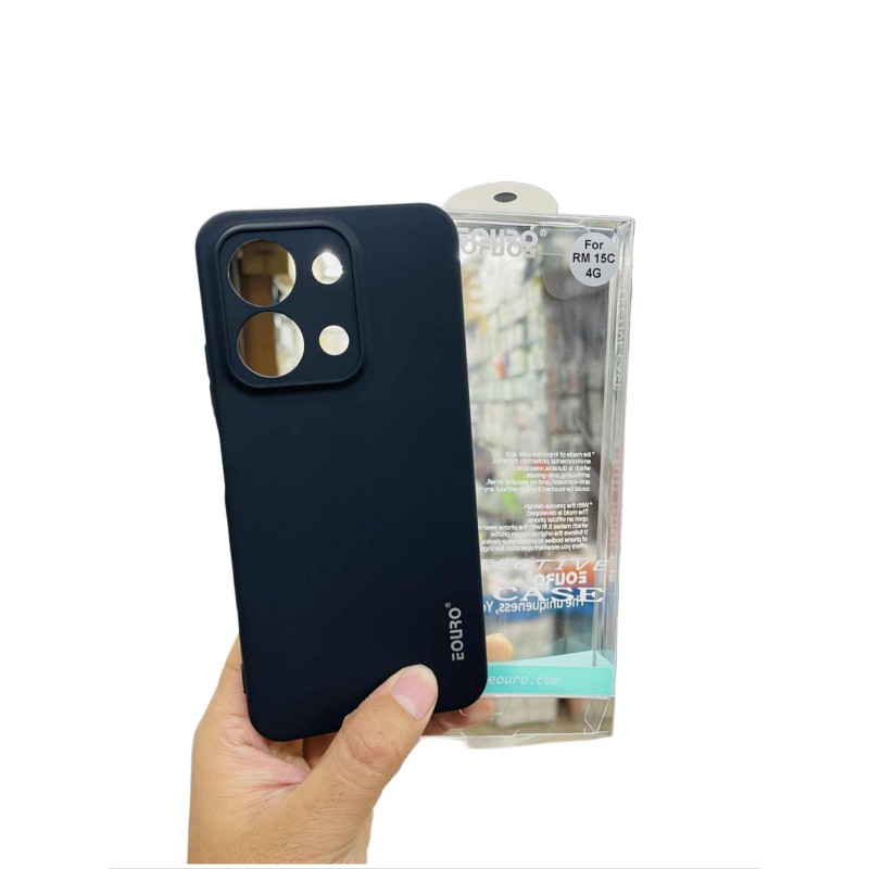 Picture of For Xiaomi Redmi 15C 4G Luxury Shockproof Camera Protective Liquid Soft Case Back Cover -Black