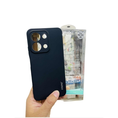 Picture of For Xiaomi Redmi 15C 4G Luxury Shockproof Camera Protective Liquid Soft Case Back Cover -Black