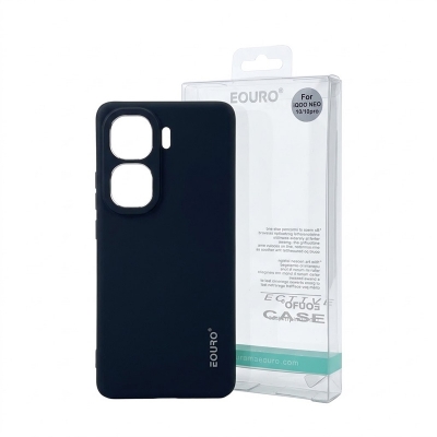 Picture of for Vivo iQOO 10 Pro 10 Pro Soft Protective Liquid Silicone Case -Black Euro Cover 