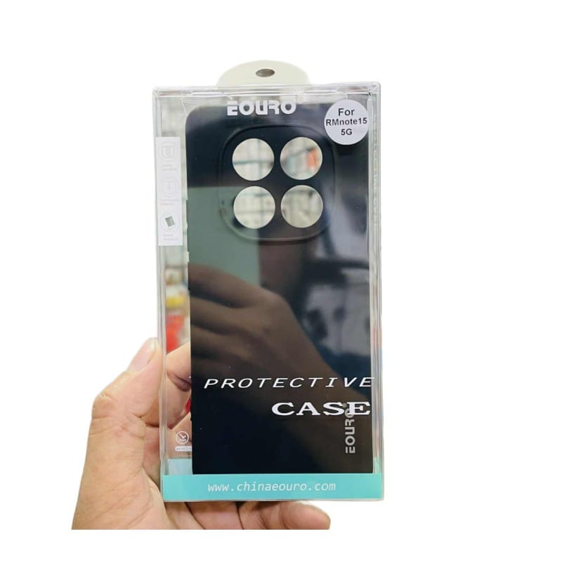 Picture of Xiaomi Redmi Note 15 5G Luxury Shockproof Camera Protective Liquid Soft Case Back Cover -Black