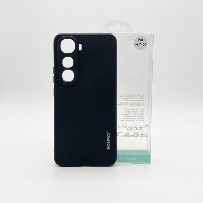 Picture of For Vivo Y400 Premium Case Soft Sandstone Slim Matte Cover- Phone Case -Black