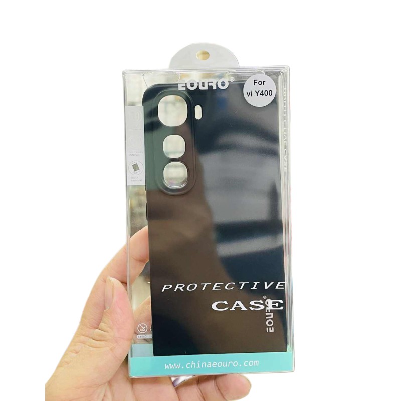 Picture of For Vivo Y400 Premium Case Soft Sandstone Slim Matte Cover- Phone Case -Black