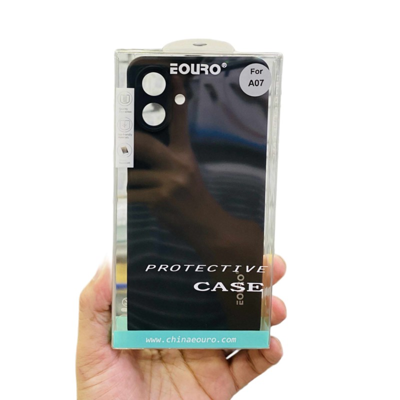 Picture of For Samsung Galaxy A07 Premium Case Soft Sandstone Slim Matte Cover Eouro - Phone -Black