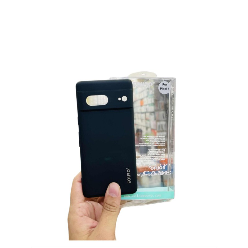 Picture of For Google Pixel 7 Premium Case Soft Sandstone Slim Matte Cover Eouro - Phone -Black
