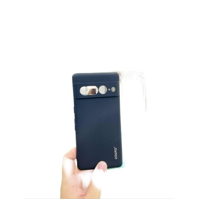Picture of For Google Pixel 7 Pro Premium Case Soft Sandstone Slim Matte Cover Eouro - Phone -Black