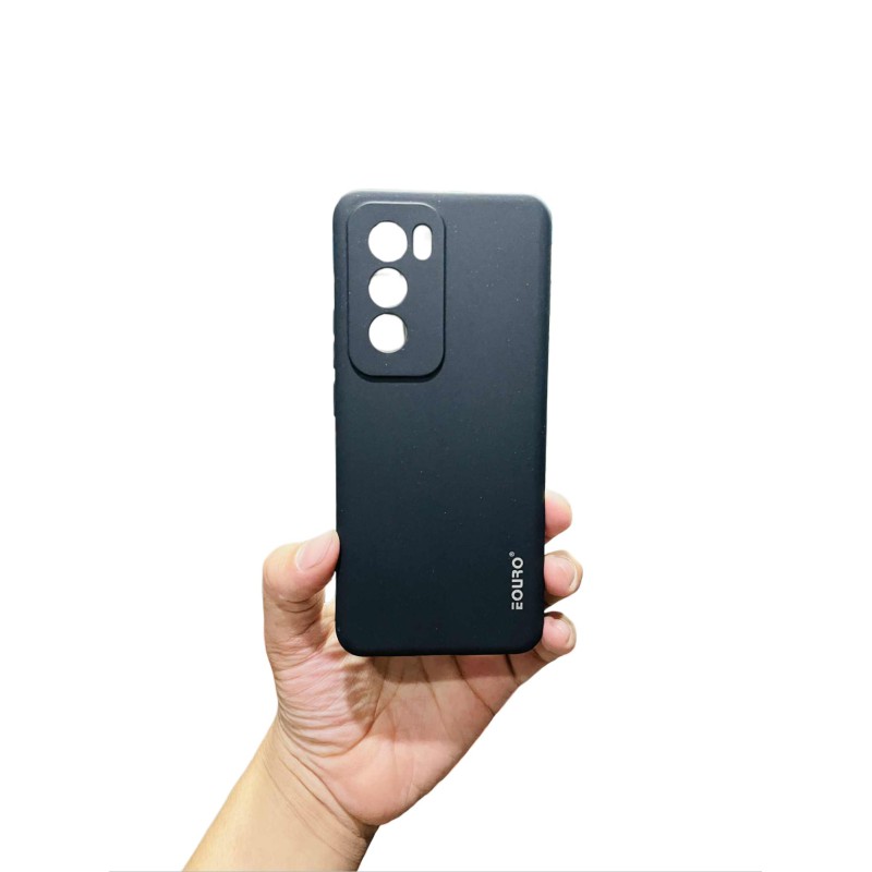 Picture of For Oppo Reno 12 Premium Case Soft Sandstone Slim Matte Cover Eouro - Phone -Black