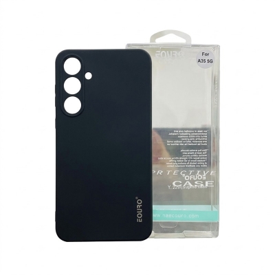 Picture of For Samsung Galaxy A35 Premium Case Soft Sandstone Slim Matte Cover Eouro - Phone -Black