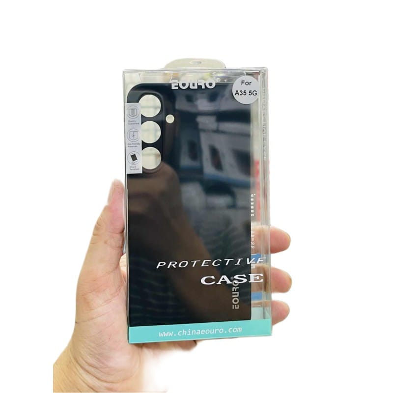 Picture of For Samsung Galaxy A35 Premium Case Soft Sandstone Slim Matte Cover Eouro - Phone -Black
