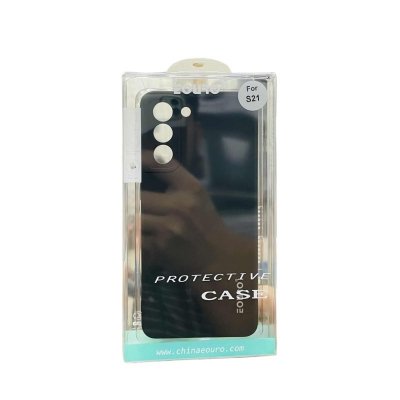 Picture of Premium Quality Shockproof Protective Back Cover Case For Samsung Galaxy S21-Black