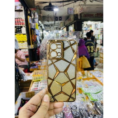 Picture of Luxury Girl's Phone Case for Oppo F21 Pro 4G Glitter Bling 3D Cube Diamond Marble Soft TPU Shockproof Ladies Cover 