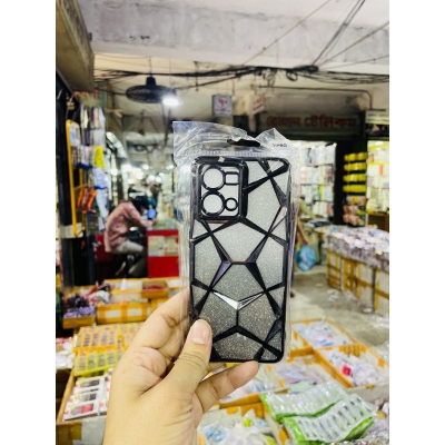 Picture of Luxury Girl's Phone Case for Oppo F21 Pro 4G Glitter Bling 3D Cube Diamond Marble Soft TPU Shockproof Ladies Cover 