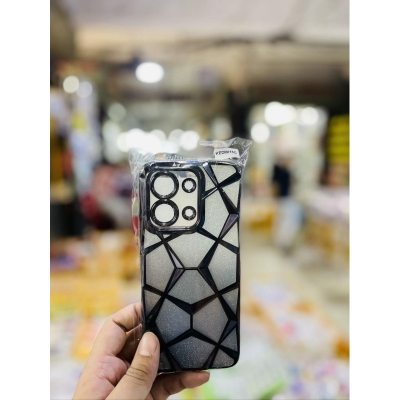 Picture of Luxury Girl's Phone Case for Xiaomi Redmi 15C Glitter Bling 3D Cube Diamond Marble Soft TPU Shockproof Ladies Cover 