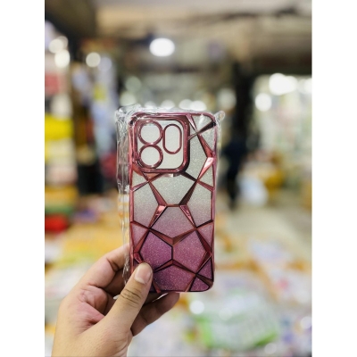 Picture of Luxury Girl's Phone Case for Infinix Smart 9 Glitter Bling 3D Cube Diamond Marble Soft TPU Shockproof Ladies Cover 