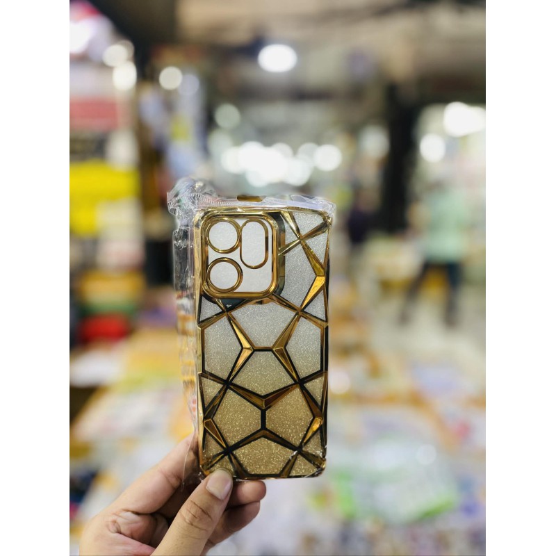 Picture of Luxury Girl's Phone Case for Infinix Smart 9 Glitter Bling 3D Cube Diamond Marble Soft TPU Shockproof Ladies Cover 