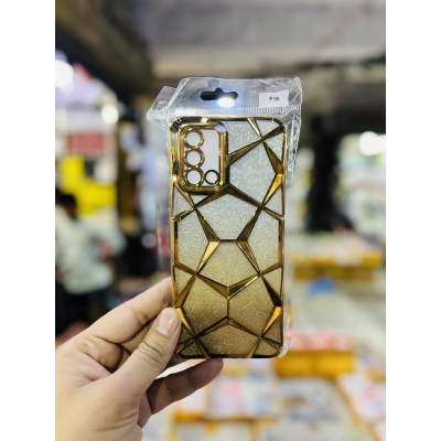 Picture of Luxury Girl's Phone Case for Oppo F19 Glitter Bling 3D Cube Diamond Marble Soft TPU Shockproof Ladies Cover 