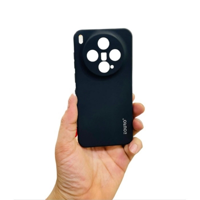 Picture of Vivo X300 Premium Case Soft Sandstone Slim Matte Cover Eouro Brand - Camera Back Cover (Back Case Cover) -Black