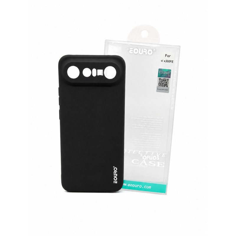 Picture of Vivo X300 FE Luxury Shockproof Camera Protective Liquid Soft Case Back Cover -Black