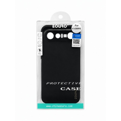Picture of Vivo X300 FE Luxury Shockproof Camera Protective Liquid Soft Case Back Cover -Black