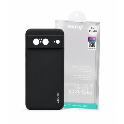 Picture of For Pixel 8 Eouro Premium Slim Soft TPU Silicone Case | Anti-Scratch Shockproof Protective Back Cover - Black 